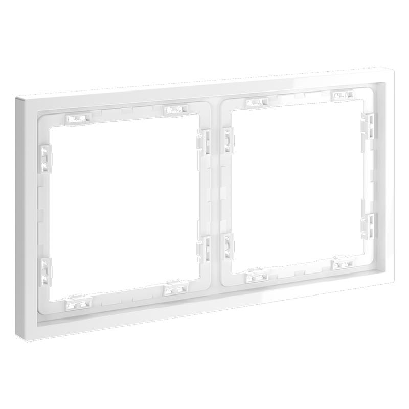  Рамка 2-м S70 пластик. бел. глянцевый Voltum VLS100201 фото в каталоге от BTSprom.by