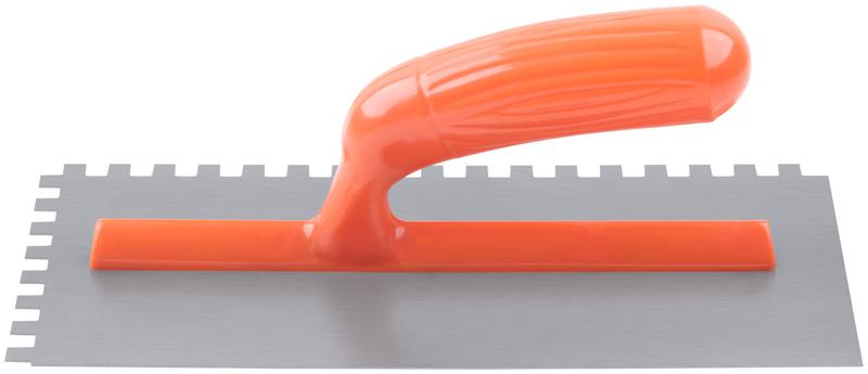  Гладилка зубчатая 280х130мм зуб 8х8мм пластик. ручка стальная КУРС 05138 фото в каталоге от BTSprom.by