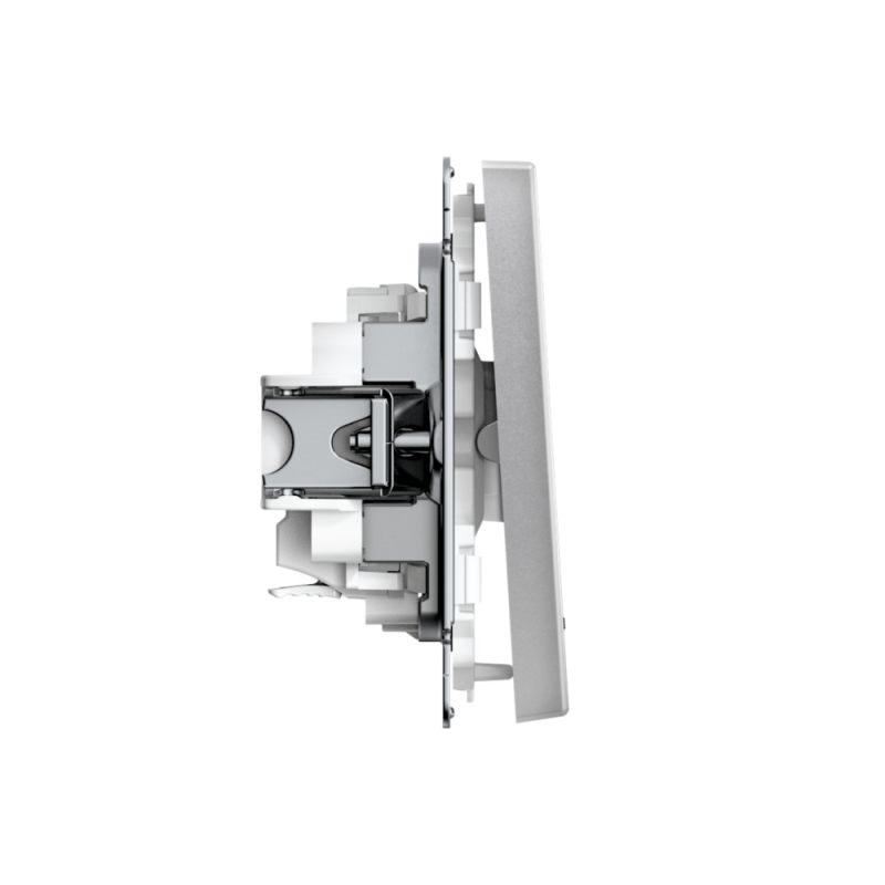  Выключатель 1-кл. ArtGallery 10AX с подсветкой быстрозажим. клем. механизм алюм. SE GAL000313S фото в каталоге от BTSprom.by