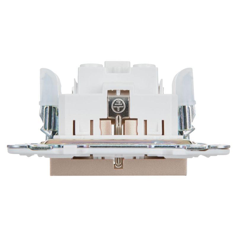  Розетка SKANDY 16А с заземл. без защ. шторок SK-R05Sa песочн. IEK SK-R11-16-K98 фото в каталоге от BTSprom.by