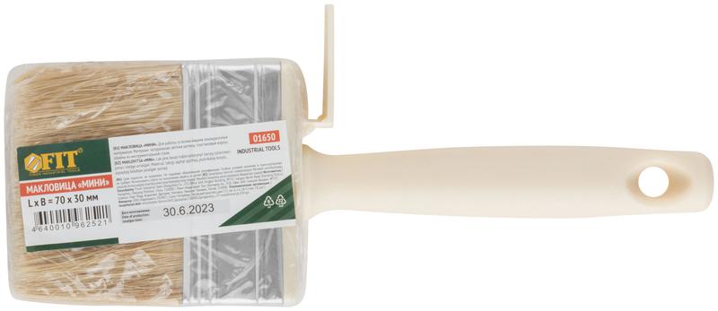  Макловица натуральная светлая щетина пластиковый корпус "мини" 30х70мм FIT 01650 фото в каталоге от BTSprom.by