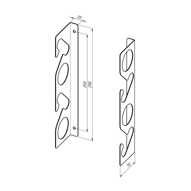  Держатель для удочек настенно-потолочный черн. Rexant 38-0668 фото в каталоге от BTSprom.by