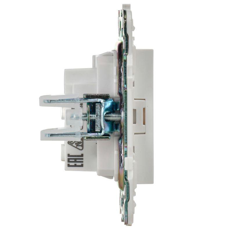  Розетка SKANDY 10А без заземл. без защ. шторок SK-R02W арктич. бел. IEK SK-R10-10-K01 фото в каталоге от BTSprom.by