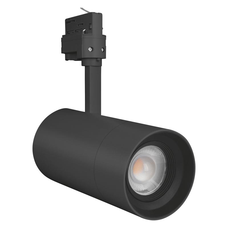 светильник светодиодный трековый tracklight spot zoom d85 25вт 4000к 1500лм 97r угол пучка 25град. спот диммир. bk черн. ledvance 4058075335820 от BTSprom.by