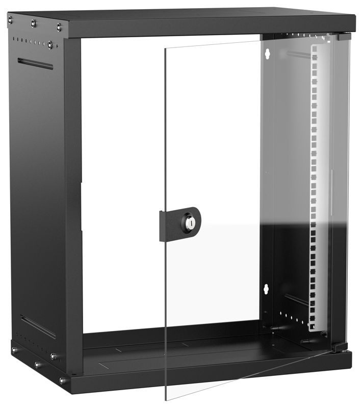 шкаф настенный 15u 550х350мм дверь стеклян. черн. generica lwe5-15u53-gf-g от BTSprom.by