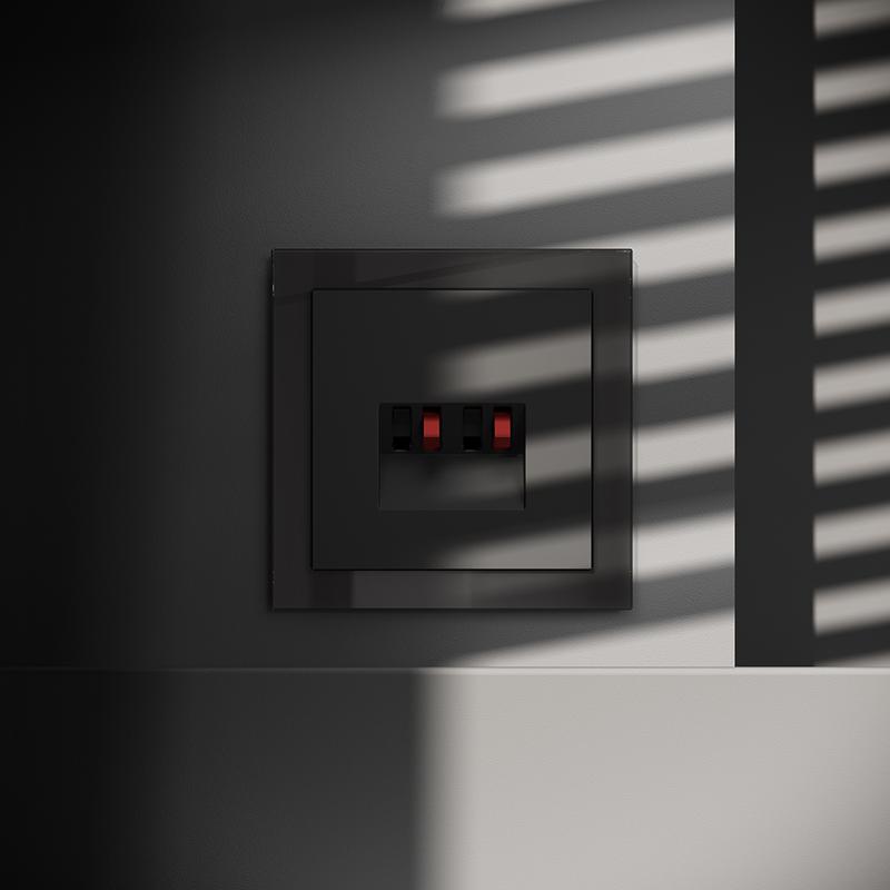  Розетка акустическая 4-м СП S70 механизм черн. матов. Voltum VLS060308 фото в каталоге от BTSprom.by