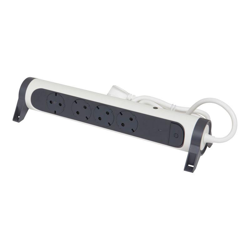 удлинитель 4х1.5м 16а ip20 комфорт 4х2p+e с поворотн. осн. с индикатором сети защита от перегрузки бел./черн. leg 694525 от BTSprom.by