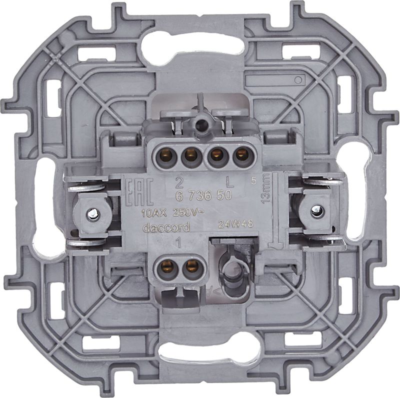  Переключатель 1-кл. Inspiria 10А IP20 250В 10AX механизм бел. IEK 673650 фото в каталоге от BTSprom.by