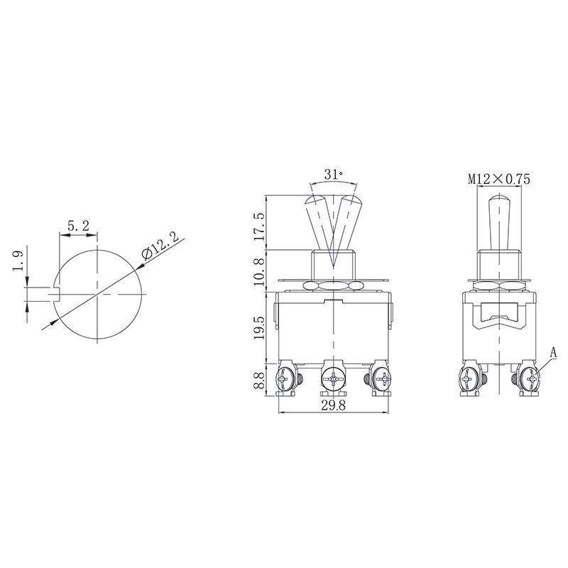  Тумблер 250В 15А (6c) ON-ON 2п (KN-202) Rexant 36-4131 фото в каталоге от BTSprom.by