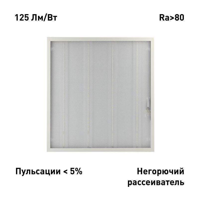 светильник светодиодный spo-6-24-6k-p 24вт 6500к ip40 3600лм 125лм/вт 595х595х19 призма эра б0061285 от BTSprom.by