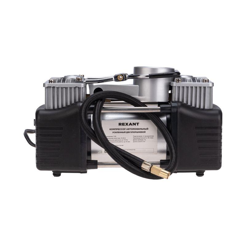  Компрессор автомобильный усиленный двухпоршневой (60л/мин 10 АТМ) Rexant 80-0521 фото в каталоге от BTSprom.by