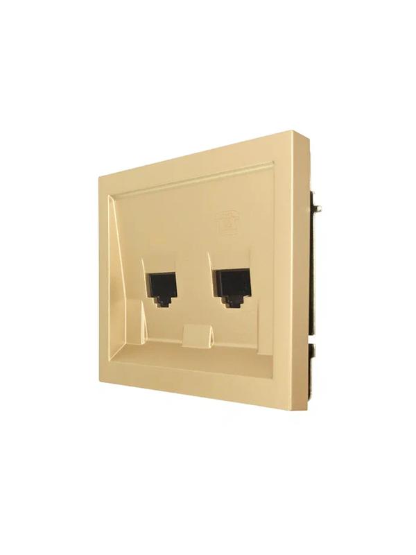  Розетка компьютер+телефон СП ZIMA IP20 зол. LEZARD 704-3688-143 фото в каталоге от BTSprom.by