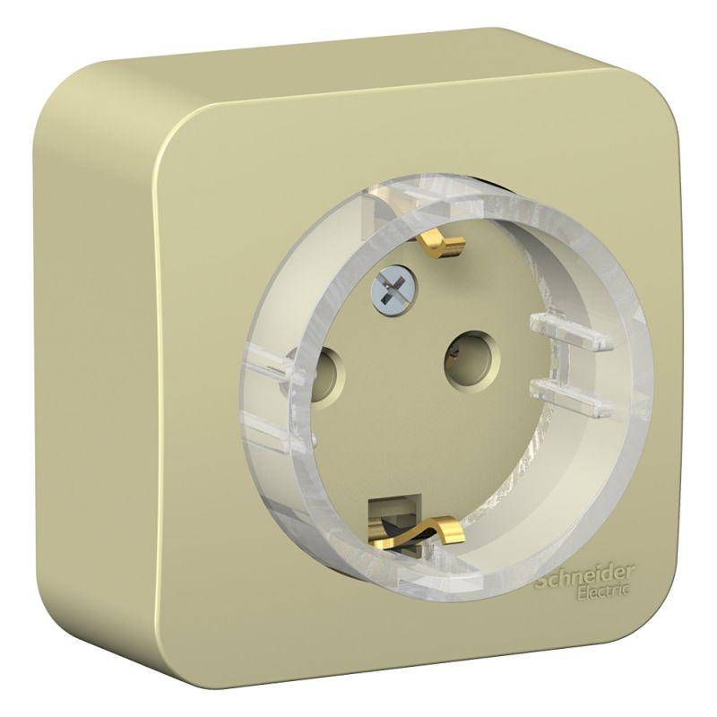 розетка 1-м оп blanca 16а ip20 250в с заземл. без защ. шторок с изолир. пластиной (компакт) беж. se blnra110117 от BTSprom.by