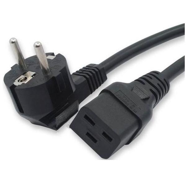 кабель питания пвс-ап 3х1.5 cee 7/7 угловая - c19 220/250в 16а 3м черн. filum fl-pc-sh90/c19-c-3.0-bk от BTSprom.by