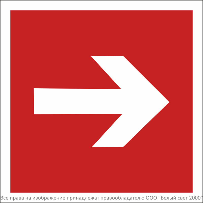 знак безопасности npu-1818.f01-01"направляющая стрелка" белый свет a35032 от BTSprom.by