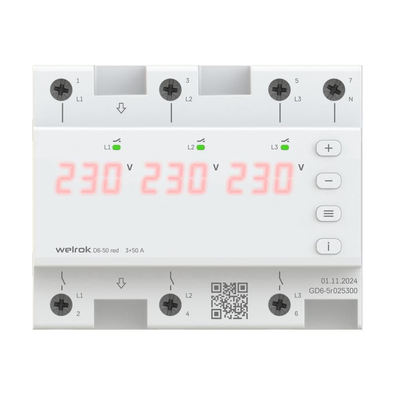 реле напряжения d6-50 red welrok 4660251140403 от BTSprom.by