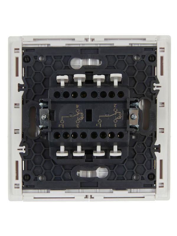  Выключатель проходной 2-кл. СП FORTE&PIANO 10А FP208 с индикацией бел. IEK FP-V22-1-10-1-K01 фото в каталоге от BTSprom.by