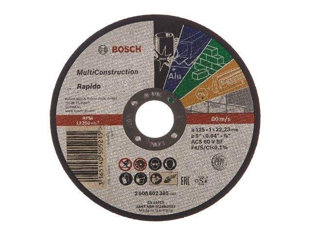 круг отрезной 125х1.0x22.2 мм универс. multi construction bosch от BTSprom.by