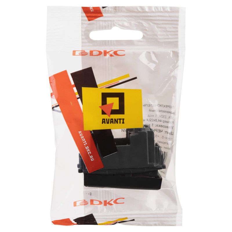  Переключатель модульный 1мод. Avanti "Черный матовый" DKC 4412111 фото в каталоге от BTSprom.by