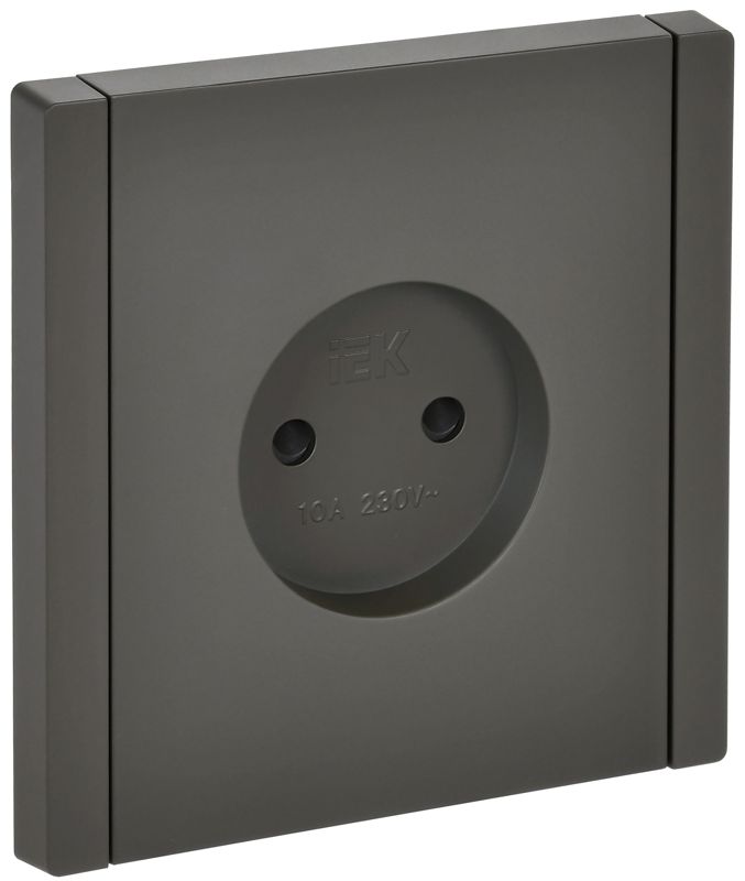 розетка 1-м сп forte&piano fp317 10а без заземл. защ. шторки винт. крепл. сер. iek fp-r13-10-k03 от BTSprom.by