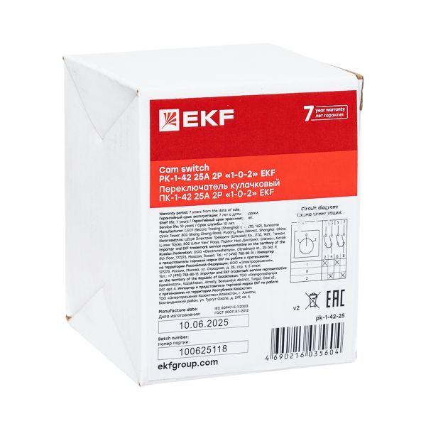  Переключатель кулачковый ПК-1-42 2П 25А "1-0-2" EKF pk-1-42-25 фото в каталоге от BTSprom.by