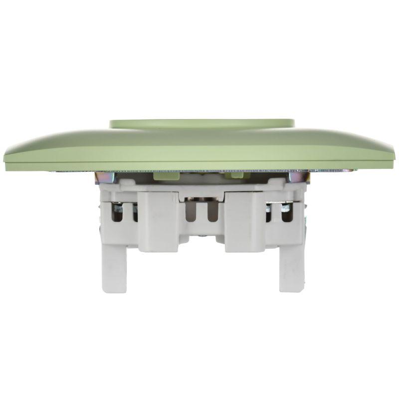  Розетка 2-м SKANDY 10А без заземл. защ. шторки в сборе SK-R09G мятный IEK SK-R23-10-K06-F фото в каталоге от BTSprom.by