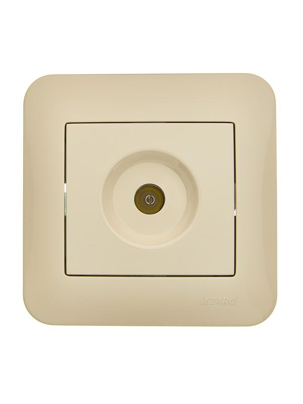 розетка телевизионная оконечная tv сп asti ip20 в сборе крем. lezard 7081-0303-130 от BTSprom.by