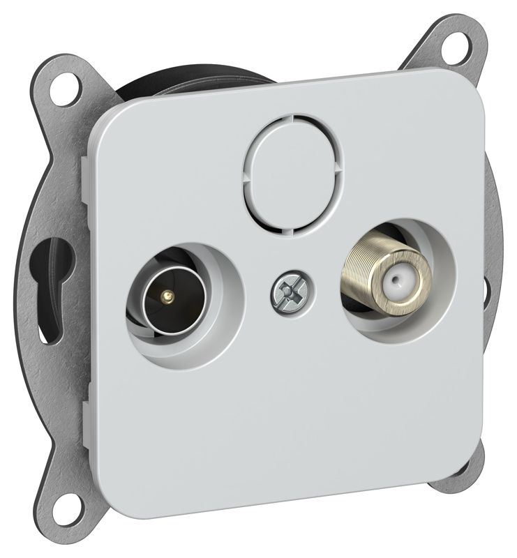 розетка проходная tv/sat 2-м сп flite ртвс-2-1-2-флж экранир. механизм жемчуж. iek fi-af23-p-k36 от BTSprom.by