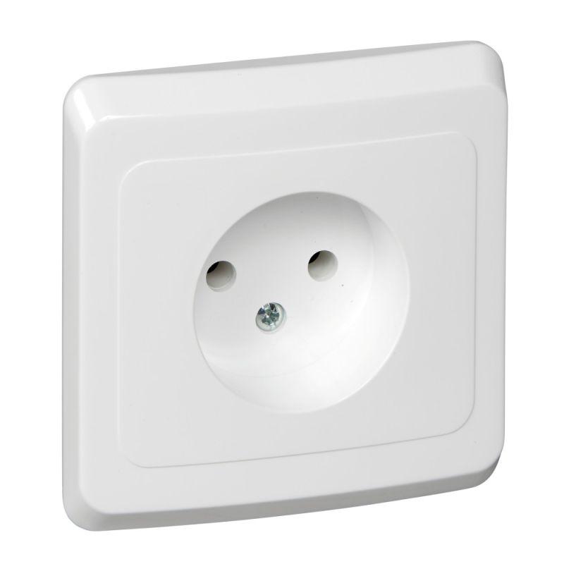 розетка 1-м сп этюд 16а ip20 250в без заземл. без защ. шторок бел. se pc16-001b от BTSprom.by