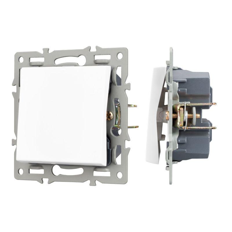 механизм выключателя одноклавишный перекрестный swt-mkx1-pl-wh (250в 16а) arlight 043718 от BTSprom.by