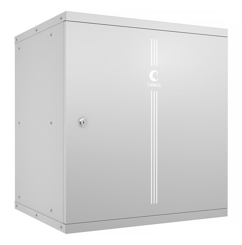 шкаф телекоммуникационный настенный разборный light wsc-05d-12u55/45m 19дюйм 12u дверь метал. сер. cabeus 10181c от BTSprom.by