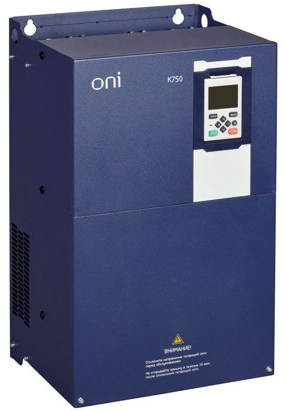 преобразователь частоты k750 380в 3ф 37-45квт 75-91а со встроен. тормозом oni k750-33-3745tm от BTSprom.by
