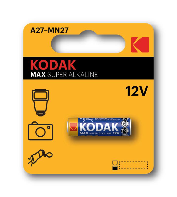 элемент питания алкалиновый a27/mn27/8lr732 12в max super alkaline (блист. 1шт) kodak б0047482 от BTSprom.by