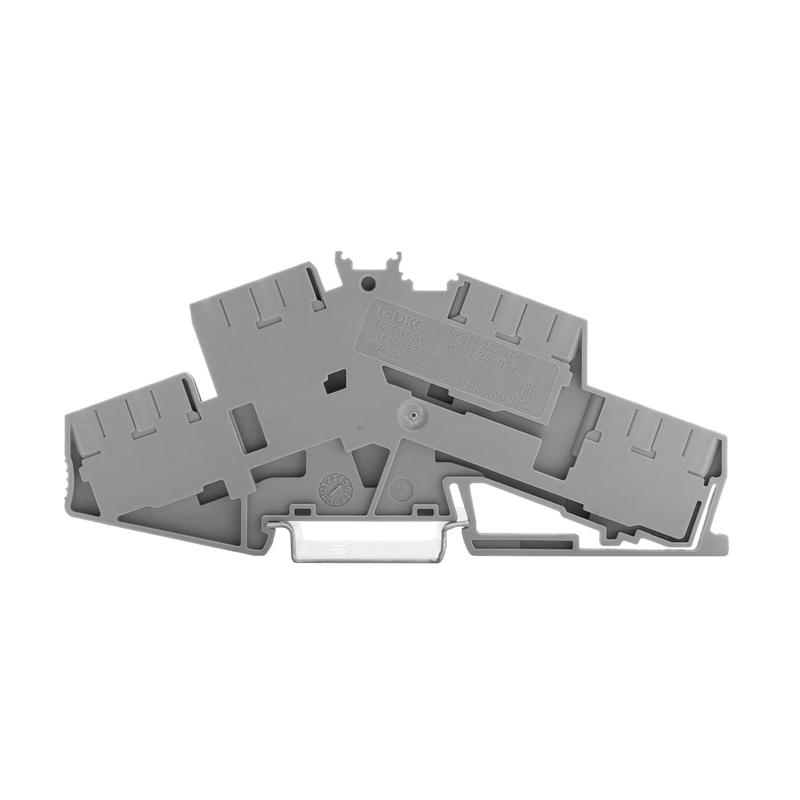  Клемма двухуровневая зажим push-in; 8 точек подключения; 2.5кв.мм сер. DKC VPRTT-2.5S-QT фото в каталоге от BTSprom.by