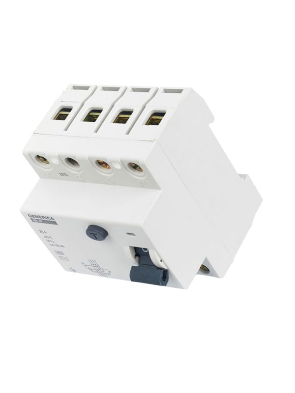  Выключатель дифференциального тока (УЗО) 4п 25А 100мА тип AC ВД1-63 GENERICA MDV15-4-025-100 фото в каталоге от BTSprom.by