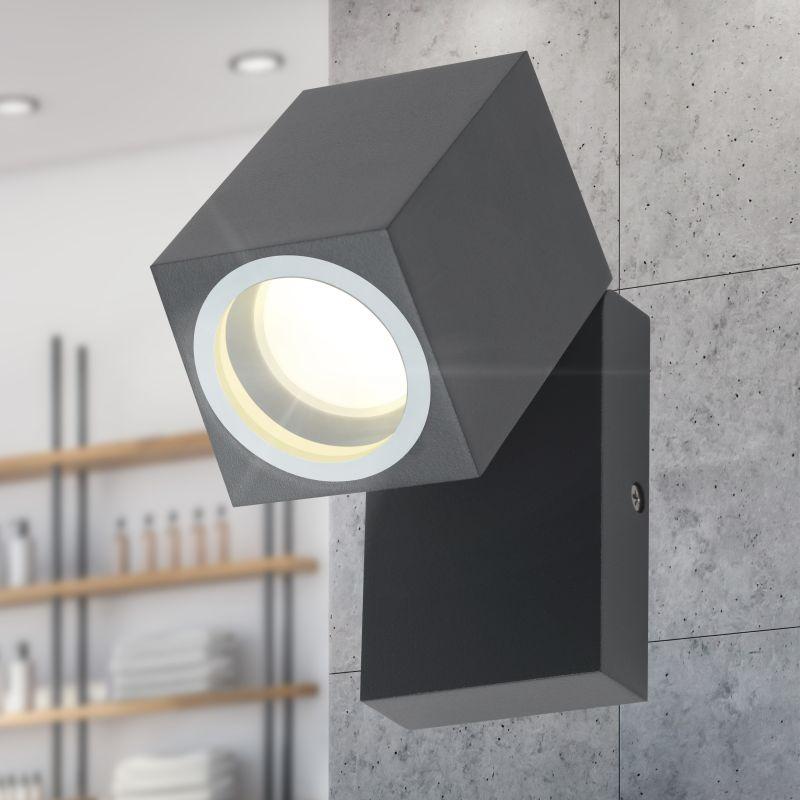 подсветка декоративная wl37 gr mr16/gu10 для интерьера фасадов зданий сер. эра б0054409 от BTSprom.by