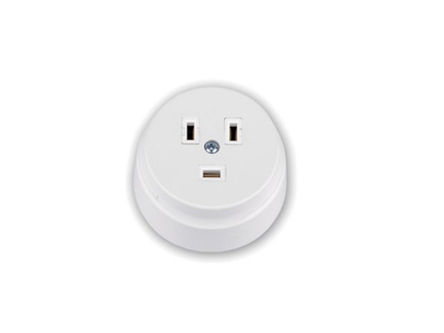розетка силовая ра32-072 bylectrica (1-ая к электроплите (открытая, с/з) белая для  в32-071) ра32-072 от BTSprom.by