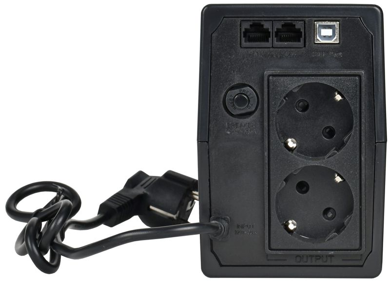  Источник бесперебойного питания ELECTRA ET 600В.А/360Вт с АКБ 1х7А.ч USB Schuko ITK EET-0600VA-1-001-S фото в каталоге от BTSprom.by