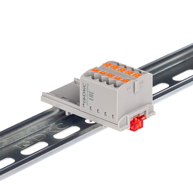  Блок распределительный зажим push-in 10 точек подключения 2.5кв.мм сер. DKC DTP1-010-04SPUG фото в каталоге от BTSprom.by