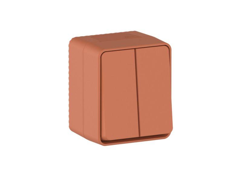 выключатель 2-кл. оп atlasdesign profi ip54 10ax терракот. se atn547051 от BTSprom.by