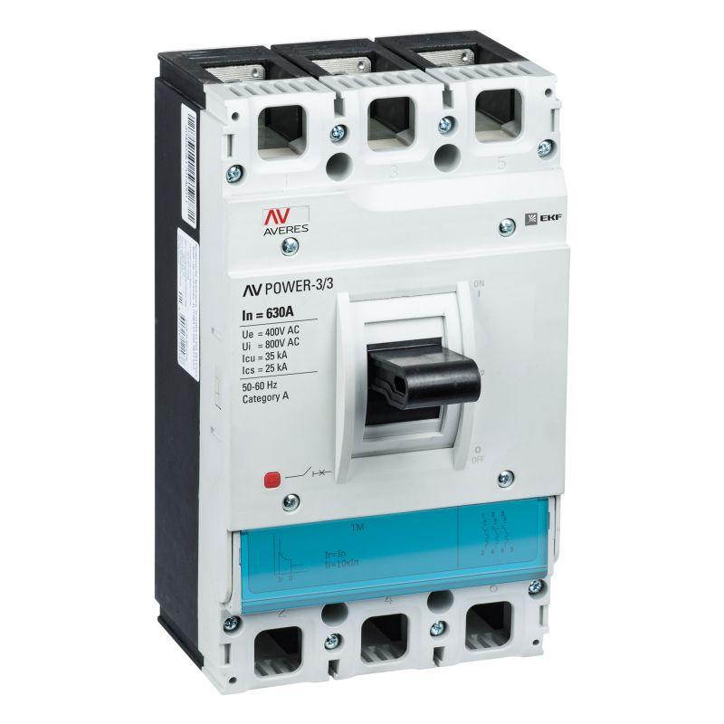 выключатель автоматический 3п 630а 35ка av power-3/3 tr averes ekf mccb-33-630-tr-av от BTSprom.by