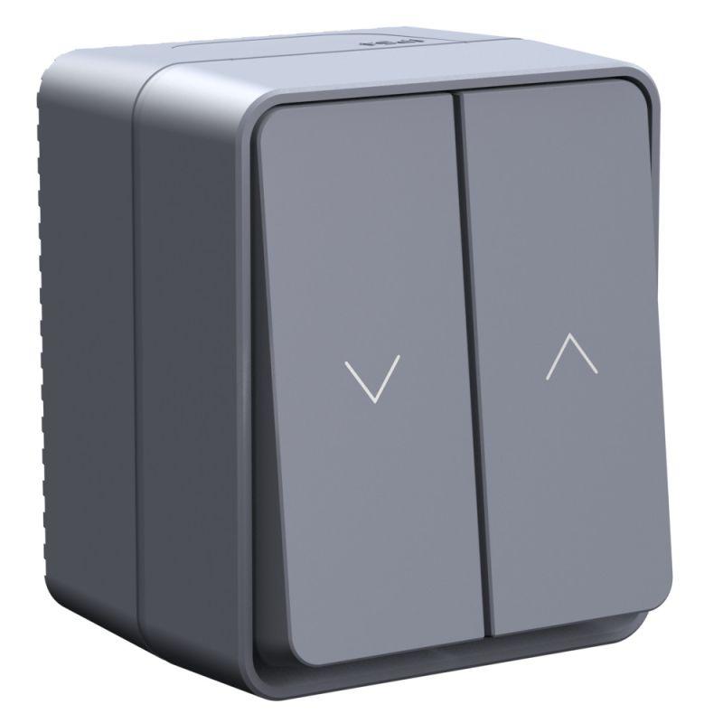 выключатель для жалюзи 2-кл. оп atlasdesign profi 10а ip54 антрацит se atn544019 от BTSprom.by