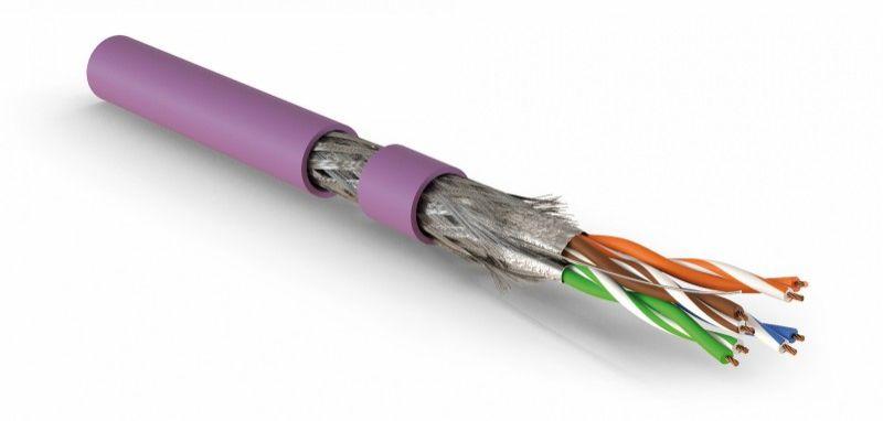 кабель витая пара s/ftp кат.7 4 пары 26 awg 600мгц мж patch lszh нг(с)-hf sftp4-c7-p26-in-lszh-vl-500 ral 4005 (уп.500м) hyperline 236297 от BTSprom.by