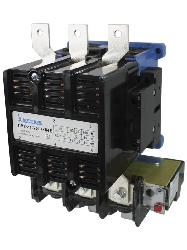 пускатель пм 12-100200 ухл4 в 100а кат. 220в ac 2но+2нз с реле ртт-325 85-115а электротехник et504290 от BTSprom.by