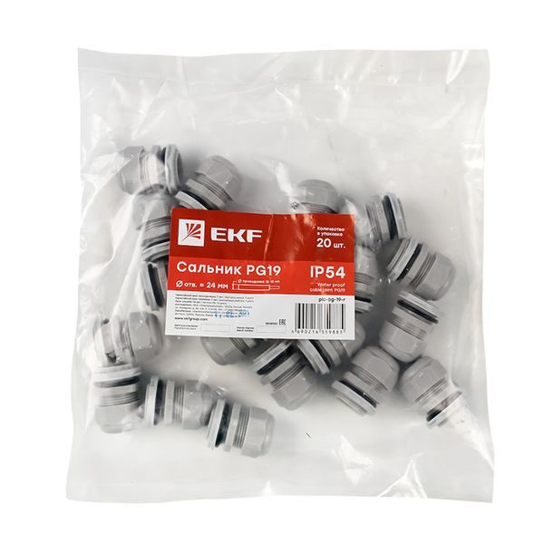  Сальник PG19 d12-15мм (d отверст. 23мм) IP54 PROxima EKF plc-pg-19-r фото в каталоге от BTSprom.by