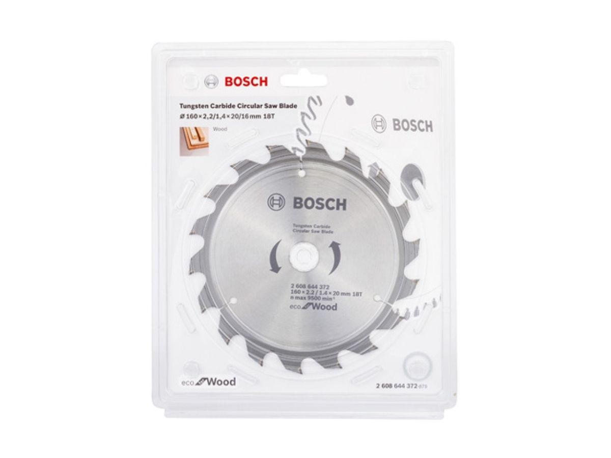 диск пильный 160х20 мм 18 зуб. по дереву eco wood bosch (твердоспл. зуб) 2608644372 от BTSprom.by