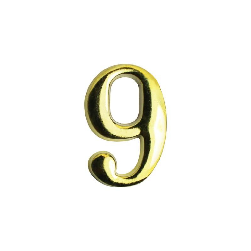 цифра дверная "9" на клеевой основе золото аллюр 5 083 от BTSprom.by