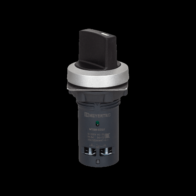 переключатель на 2 положения с фиксацией короткая ручка 1no ip65 пластик mtb8-ed21 овен 151255 от BTSprom.by