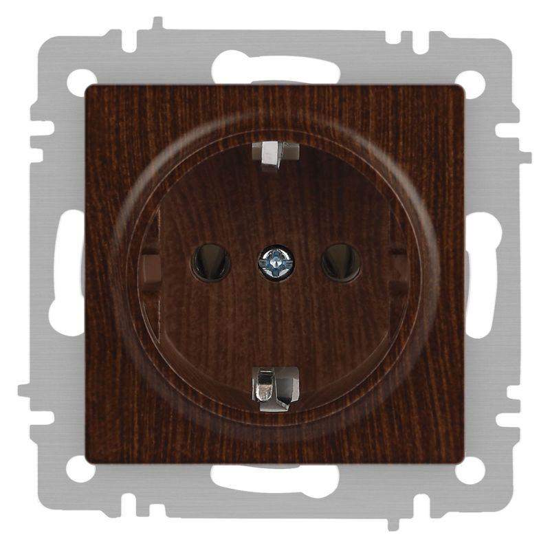 розетка 1-м сп accent 6-202-10 16а ip20 250в 2p+e schuko венге intro б0063703 от BTSprom.by