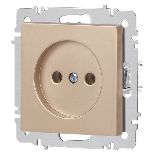  Розетка 1-м СП Accent 6-201-04 16А IP20 250В 2P шампань Intro Б0063663 фото в каталоге от BTSprom.by